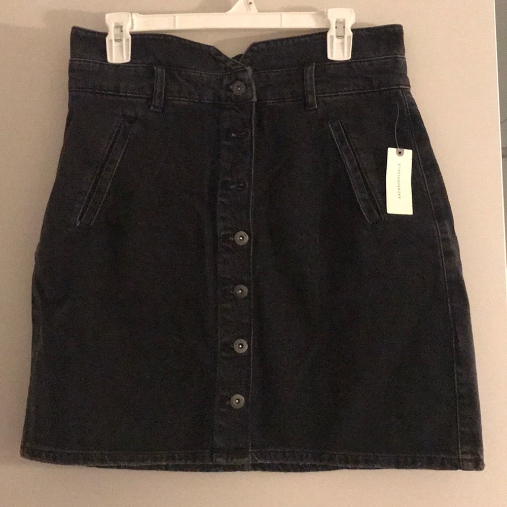 ANTHROPOLOGIE High Waisted Jean Skirt